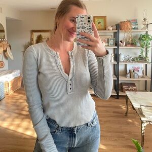 Free People Colt Long Sleeve Button Thermal